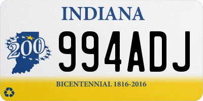 IN license plate 994ADJ