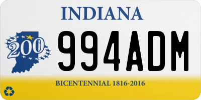 IN license plate 994ADM