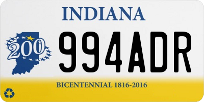 IN license plate 994ADR