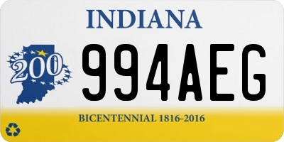 IN license plate 994AEG