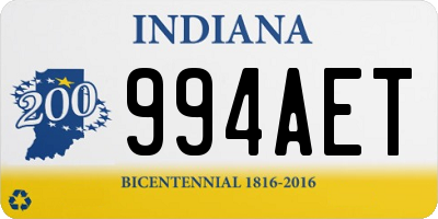 IN license plate 994AET