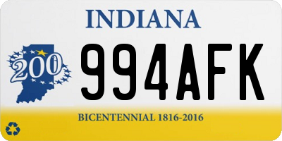 IN license plate 994AFK