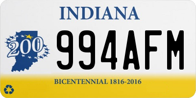 IN license plate 994AFM