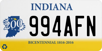 IN license plate 994AFN