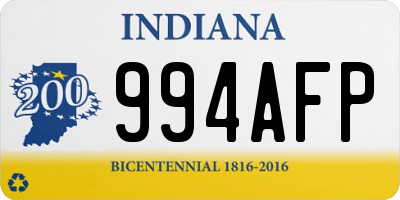 IN license plate 994AFP