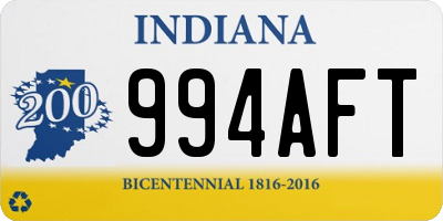 IN license plate 994AFT