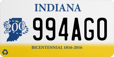 IN license plate 994AGO