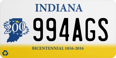 IN license plate 994AGS