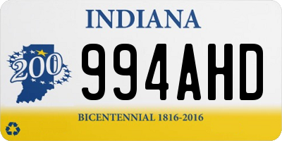 IN license plate 994AHD