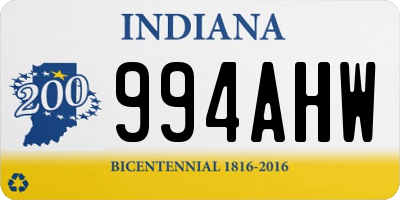 IN license plate 994AHW