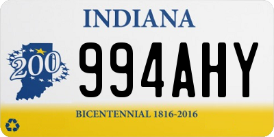 IN license plate 994AHY