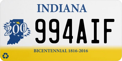 IN license plate 994AIF