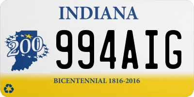 IN license plate 994AIG