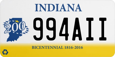 IN license plate 994AII