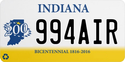 IN license plate 994AIR