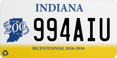 IN license plate 994AIU