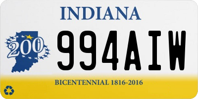 IN license plate 994AIW