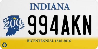 IN license plate 994AKN