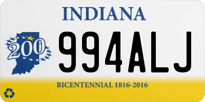 IN license plate 994ALJ