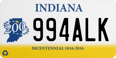 IN license plate 994ALK