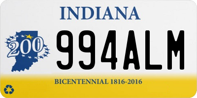 IN license plate 994ALM