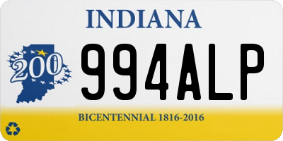 IN license plate 994ALP