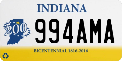 IN license plate 994AMA