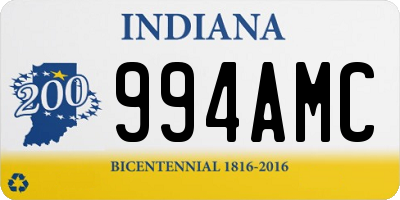 IN license plate 994AMC