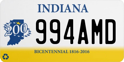 IN license plate 994AMD