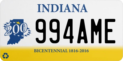 IN license plate 994AME