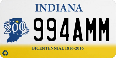 IN license plate 994AMM