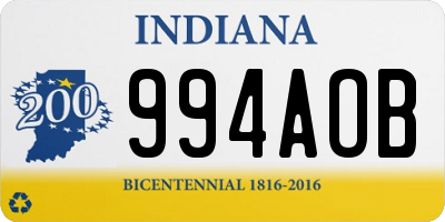 IN license plate 994AOB