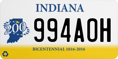 IN license plate 994AOH