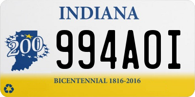 IN license plate 994AOI