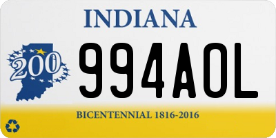 IN license plate 994AOL