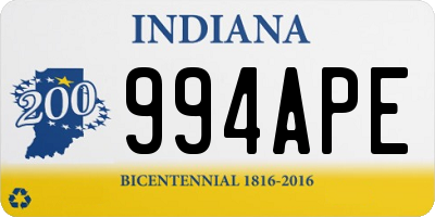 IN license plate 994APE