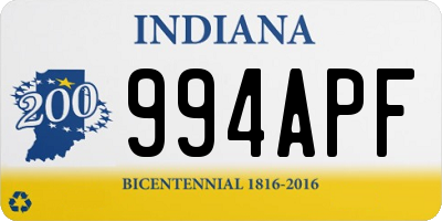 IN license plate 994APF