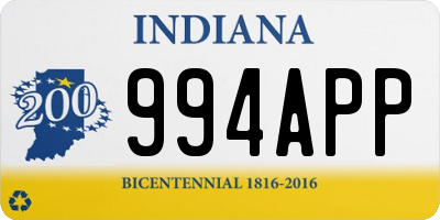 IN license plate 994APP