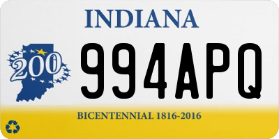 IN license plate 994APQ