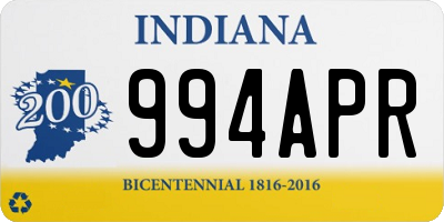 IN license plate 994APR