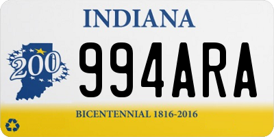 IN license plate 994ARA