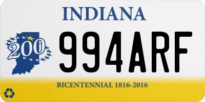 IN license plate 994ARF