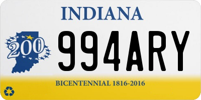 IN license plate 994ARY