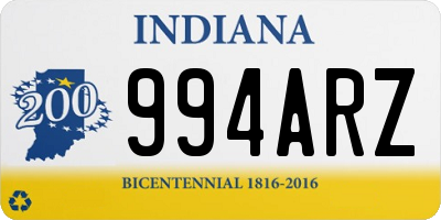 IN license plate 994ARZ