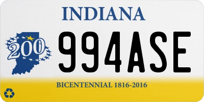 IN license plate 994ASE