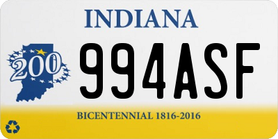 IN license plate 994ASF