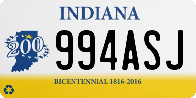 IN license plate 994ASJ