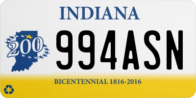 IN license plate 994ASN