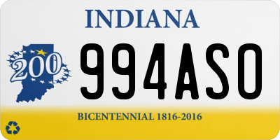 IN license plate 994ASO