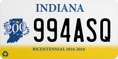 IN license plate 994ASQ